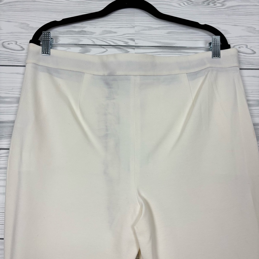 Diane Von Furstenberg Genesis White Ankle Dress Pants Size 14 NWT - Picture 6 of 9